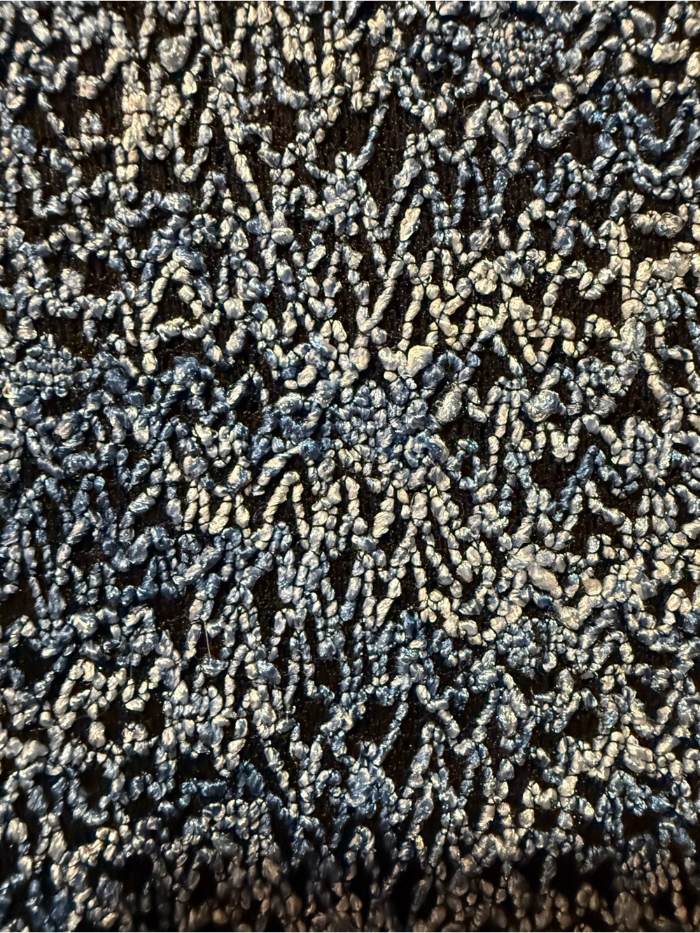 JM Collection Multi Blue Textured Top - Picture 5 of 10